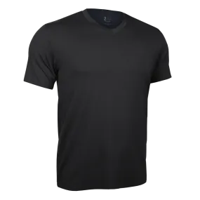 2UNDR V Neck Tee in Black