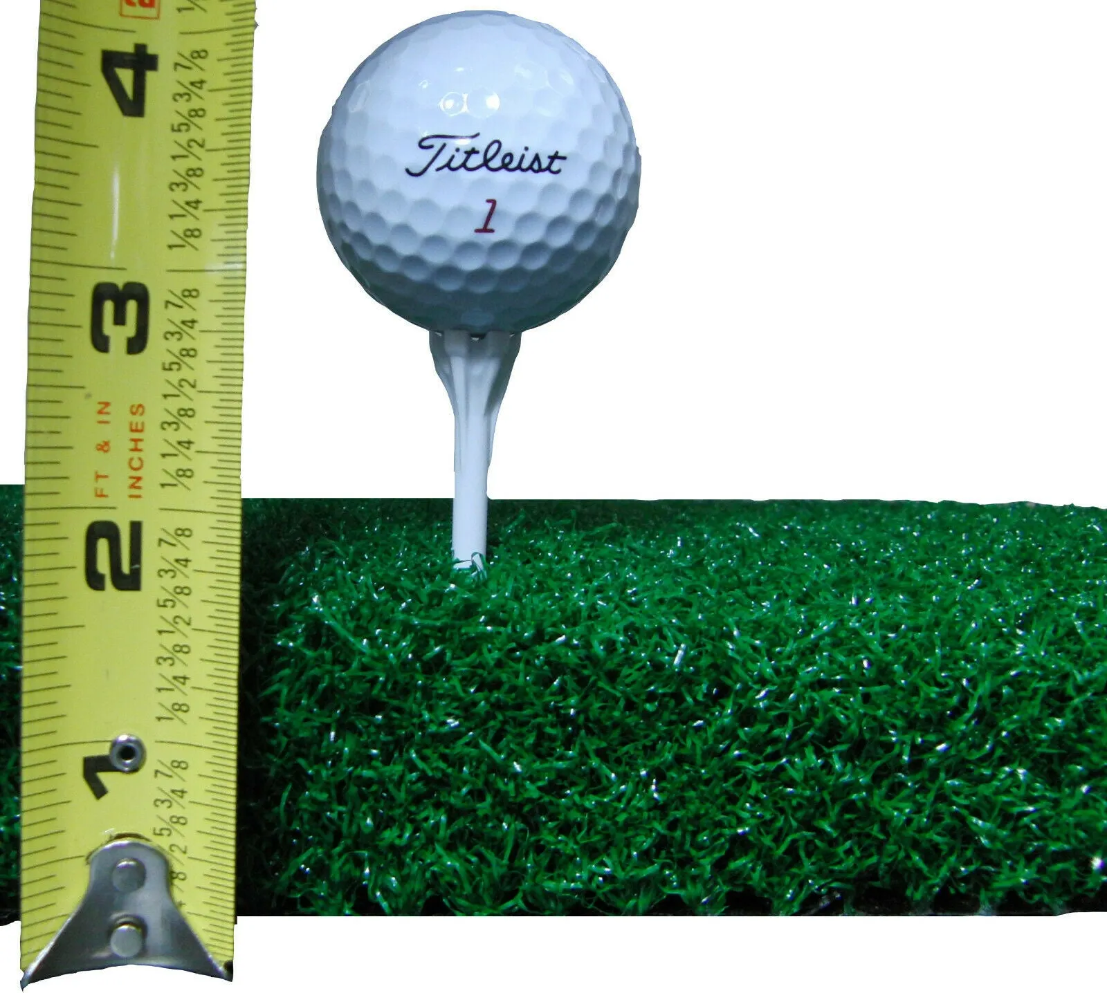 5' x 5' Elite Grass Golf Mat with Ball Tray - Holds Wooden Tee Golf Mat