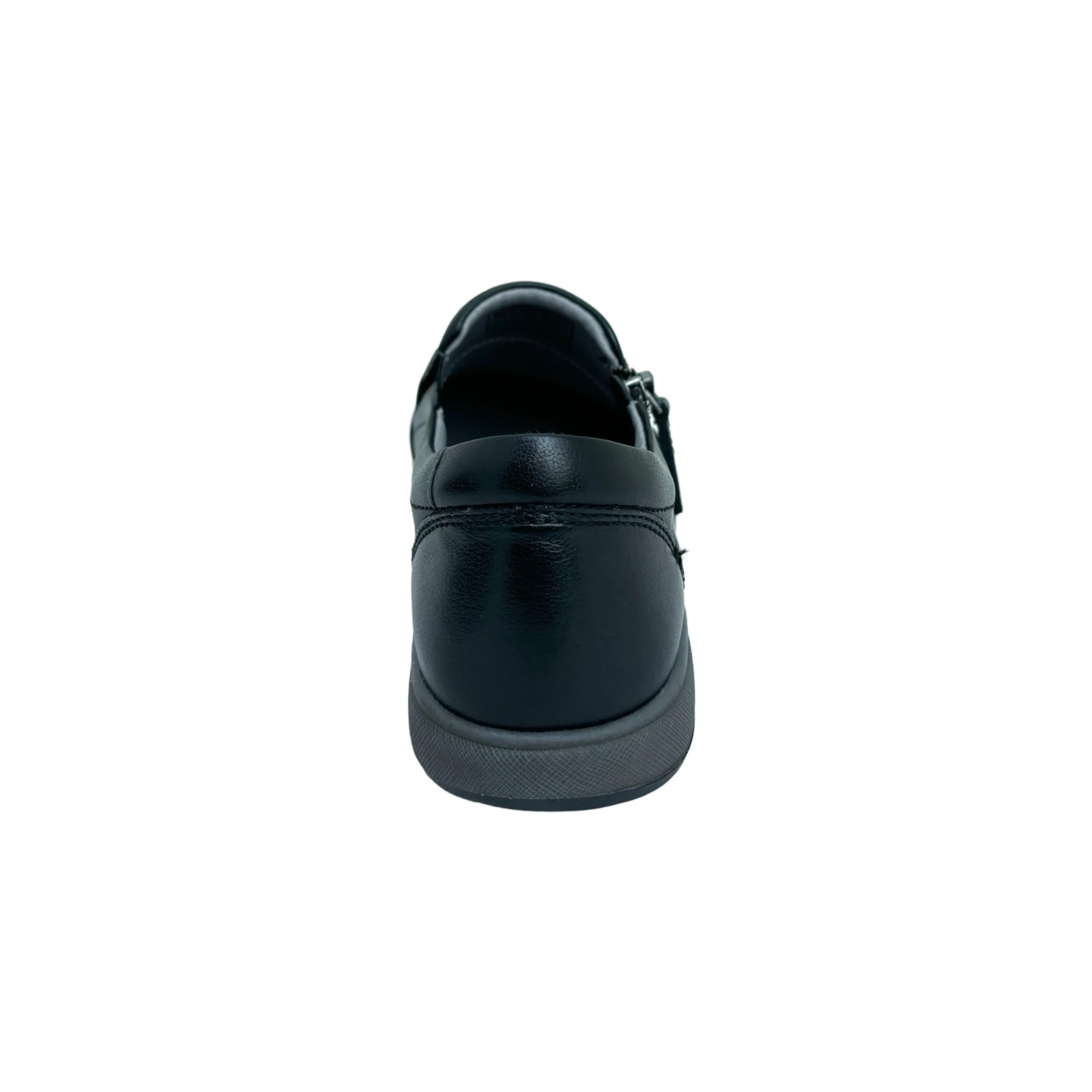 67723 Black Sneaker/Side Zipper