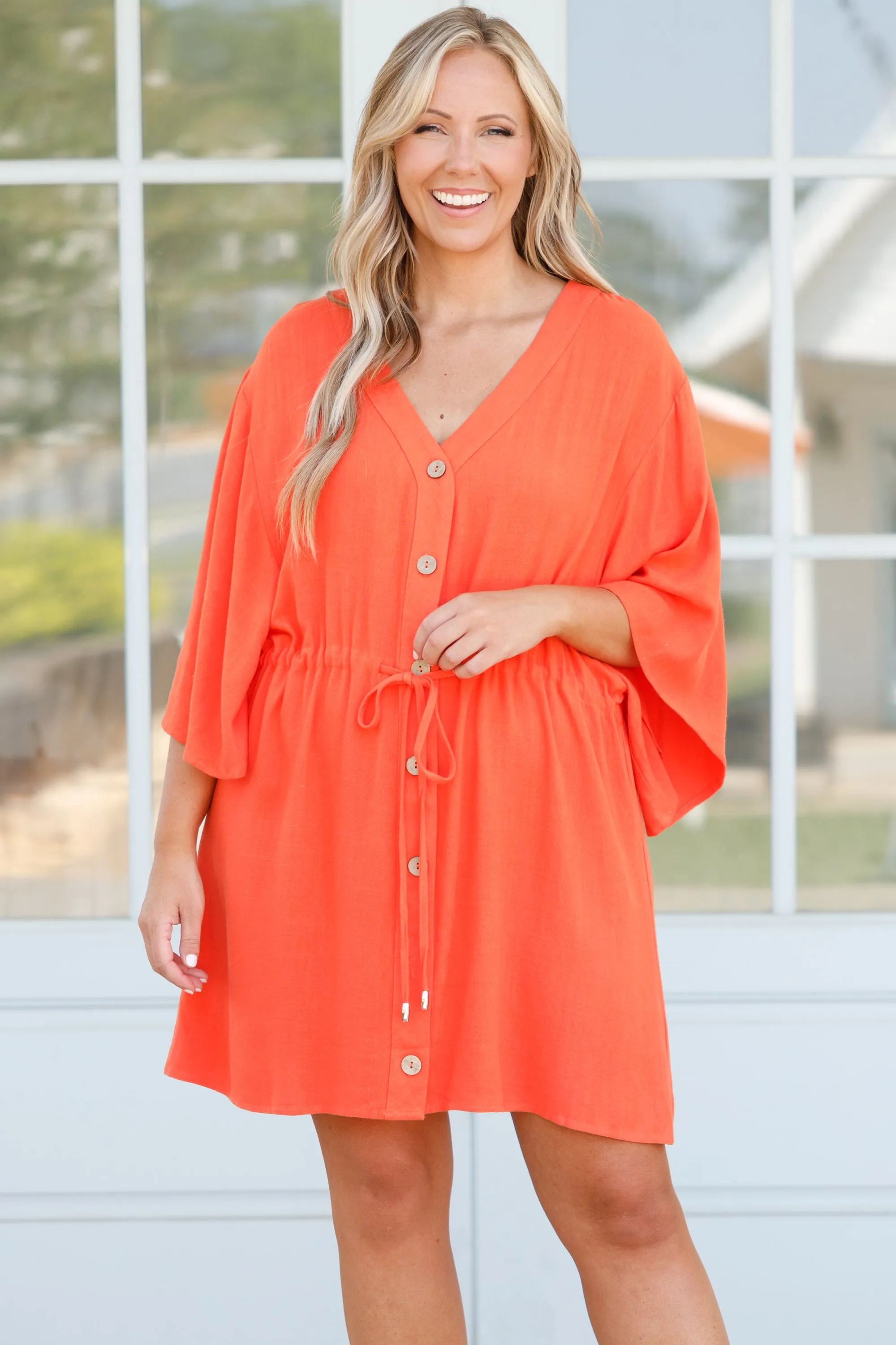 All Season Long Dress, Orange