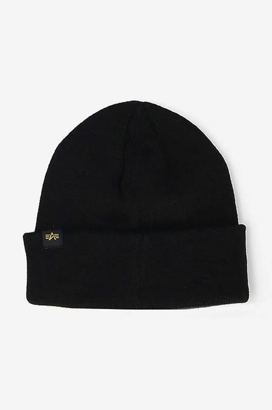 Alpha Industries beanie 3D Beanie black color 168910.94