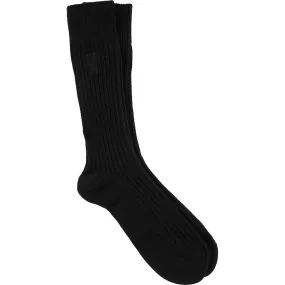 AMI Logo Embroidered Ribbed Socks