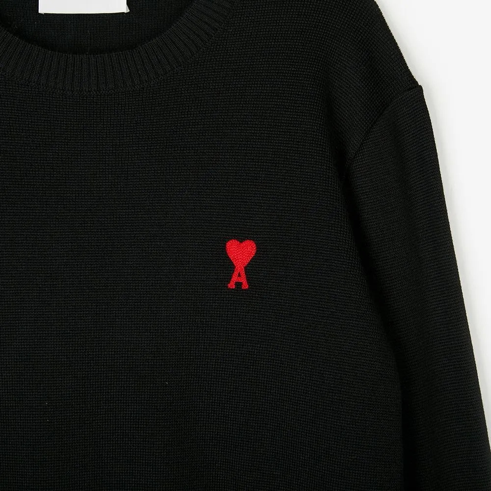 AMI PARIS  |Crew Neck Unisex Wool Street Style Long Sleeves Plain Logo