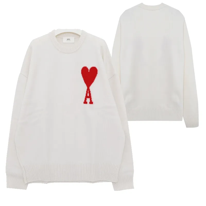 AMI PARIS  |Unisex Street Style U-Neck Long Sleeves Logo Designers