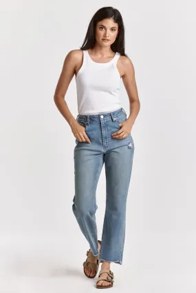 Audrey Super High Rise Cropped Wide Leg Jeans