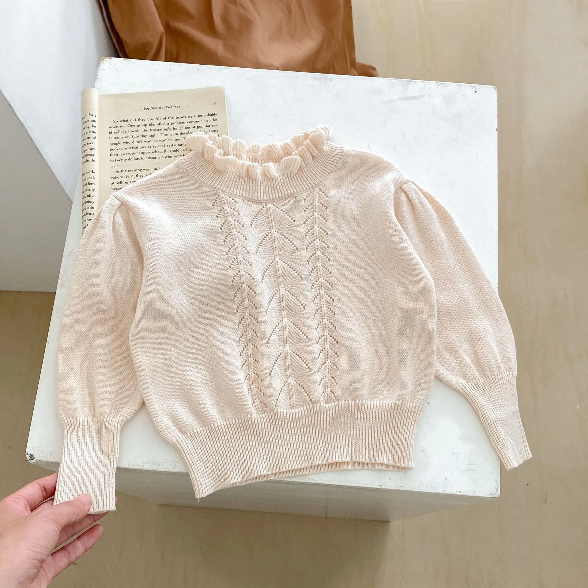 Baby Kid Girls Solid Color Sweaters Wholesale 23082857