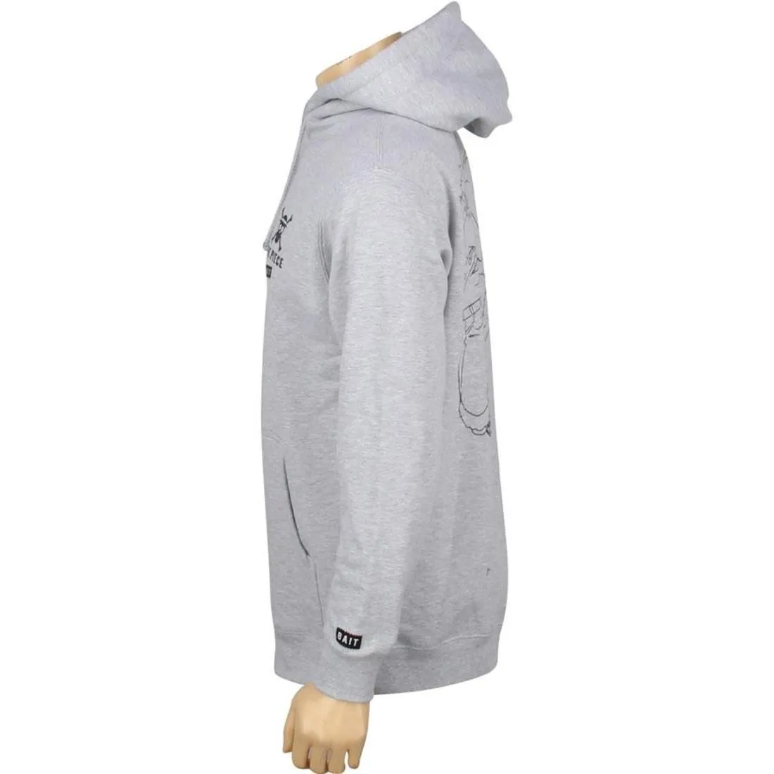 BAIT x One Piece Luffy Punch Pullover Hoody (grey heather)