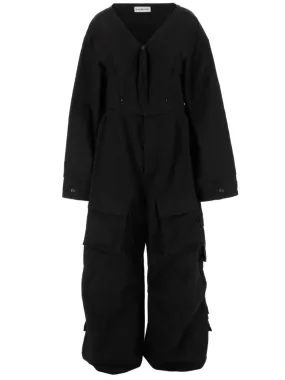 Balenciaga V-Neck Oversized Jumpsuit