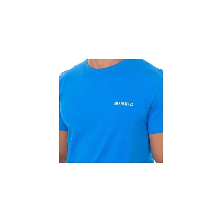 Bikkembergs PUPINO T-Shirt Maniche Corte In Cotone Azzurro