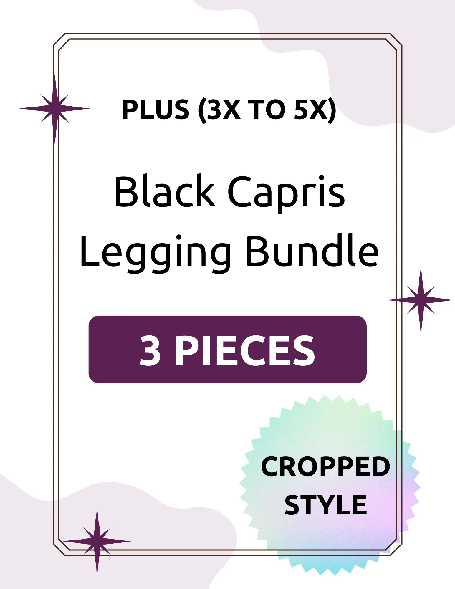 Black Capris Legging Bundle - Plus (3X - 5X)