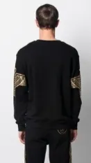 BOY LONDON  |Studded Street Style U-Neck Long Sleeves Cotton Fringes