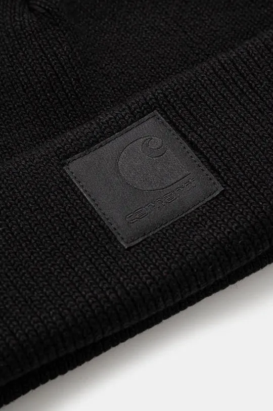 Carhartt WIP cotton beanie Dawson Beanie black color I033843.89XX