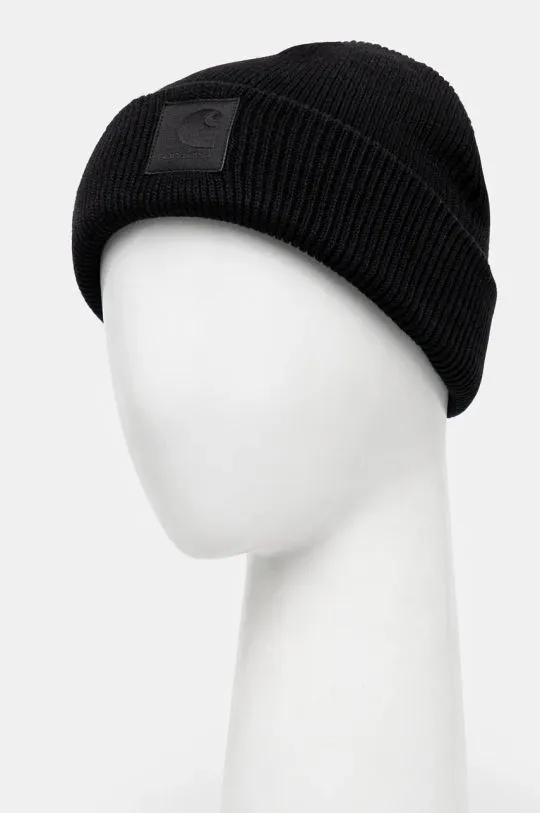 Carhartt WIP cotton beanie Dawson Beanie black color I033843.89XX