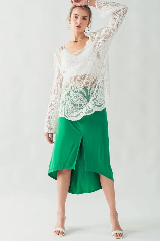 Cher Bell Sleeves Lace Top