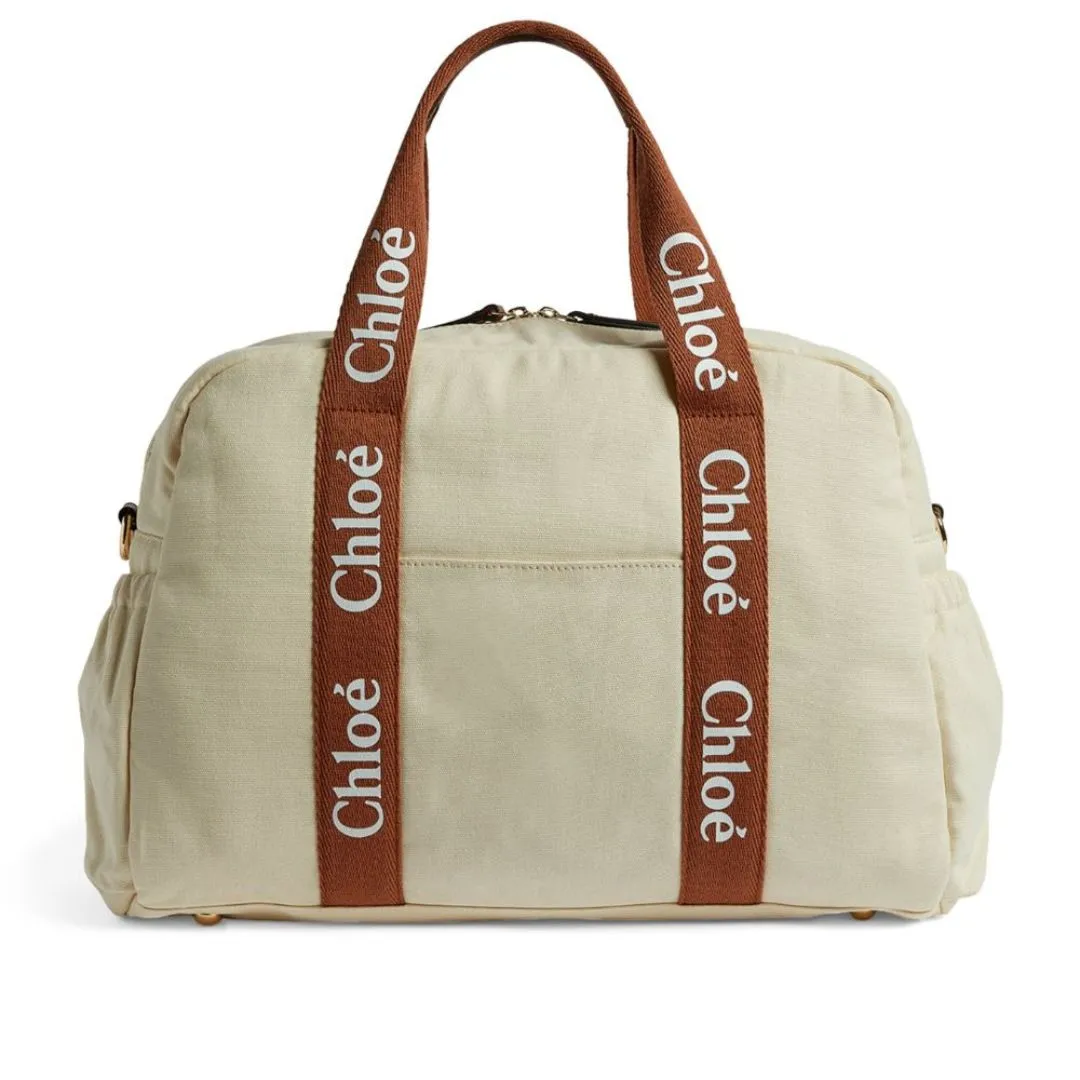 Chloe Bag Changing Nappy Bag Ivory-Brown