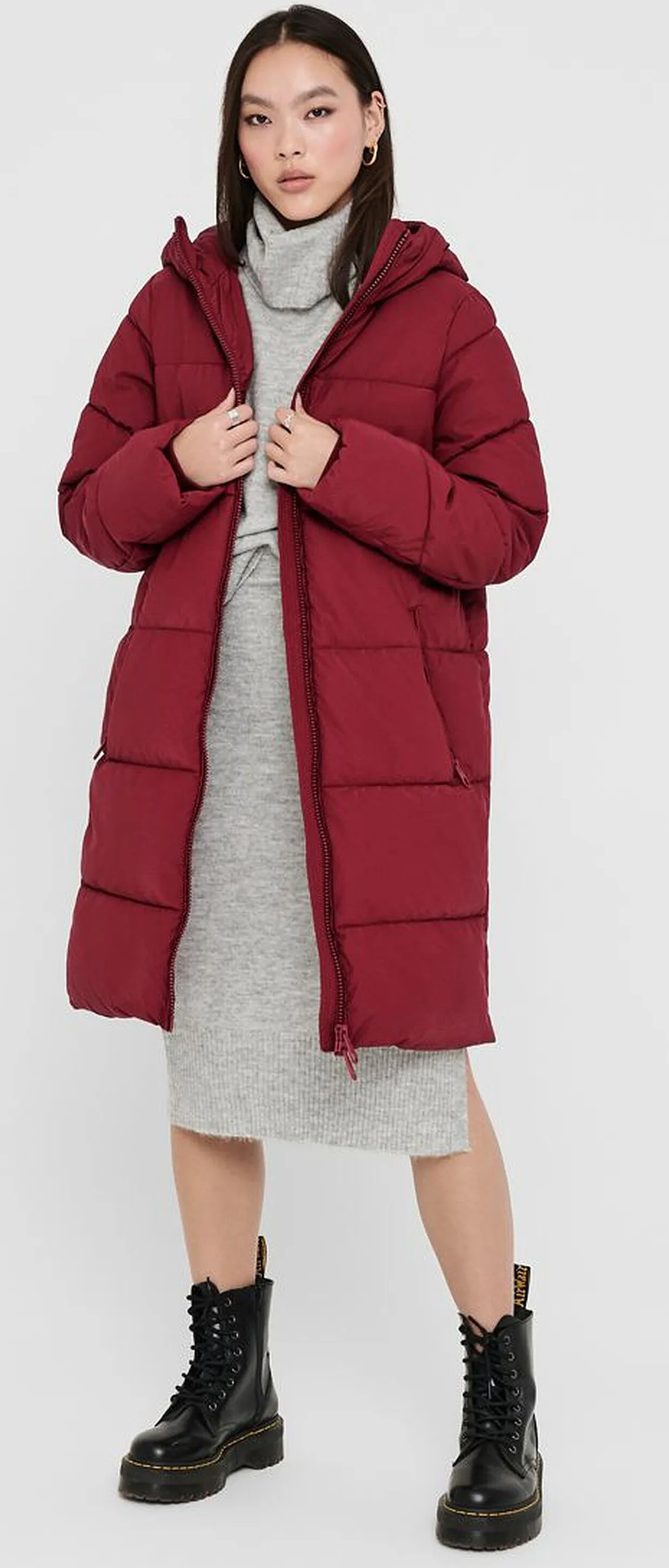 coat ONLY Sienna Long Puffer Otw - Rhubarb - women´s