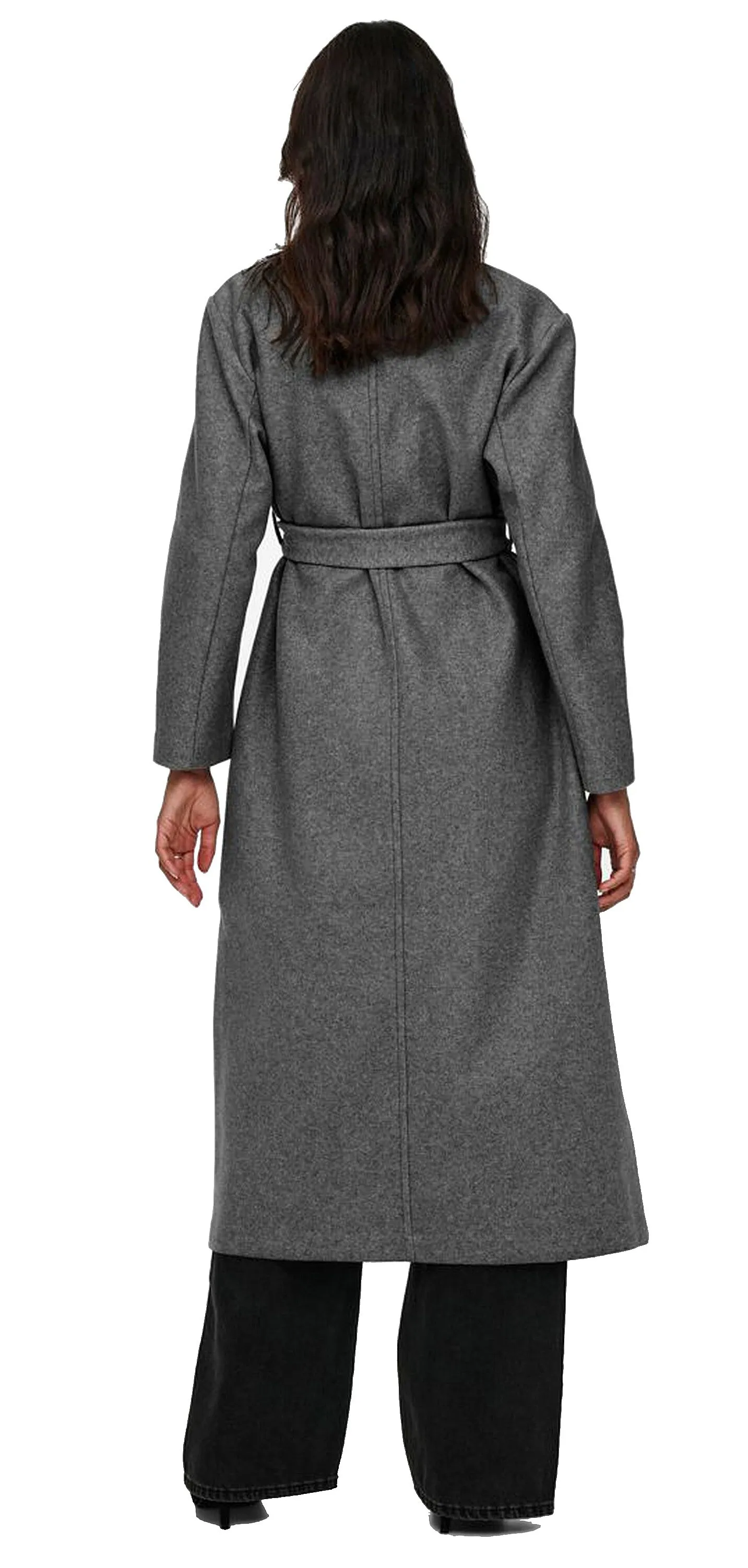 coat ONLY Trillion Belt X-Long Coatigan CC Pnt - Medium Grey Melange - women´s