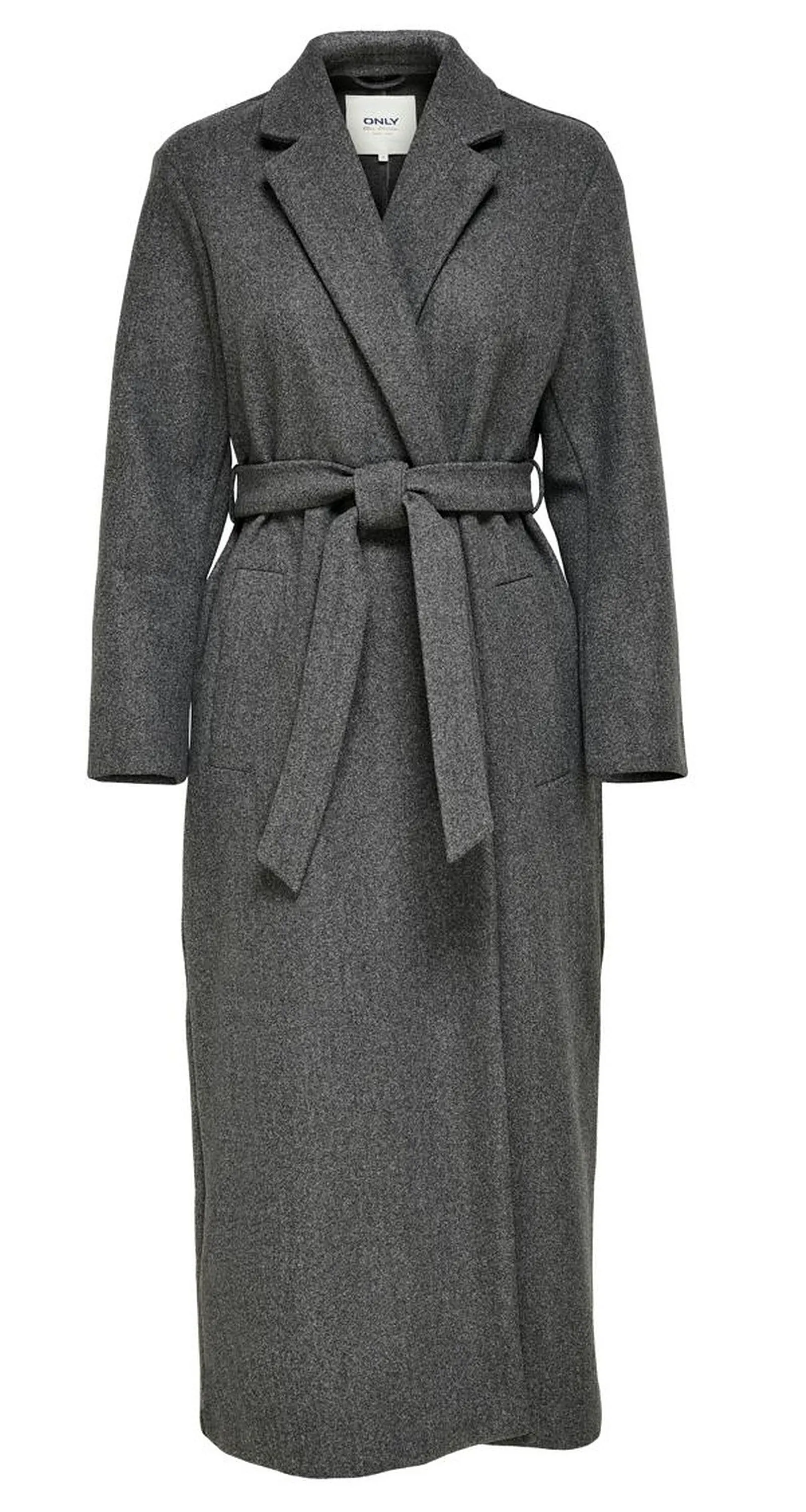 coat ONLY Trillion Belt X-Long Coatigan CC Pnt - Medium Grey Melange - women´s