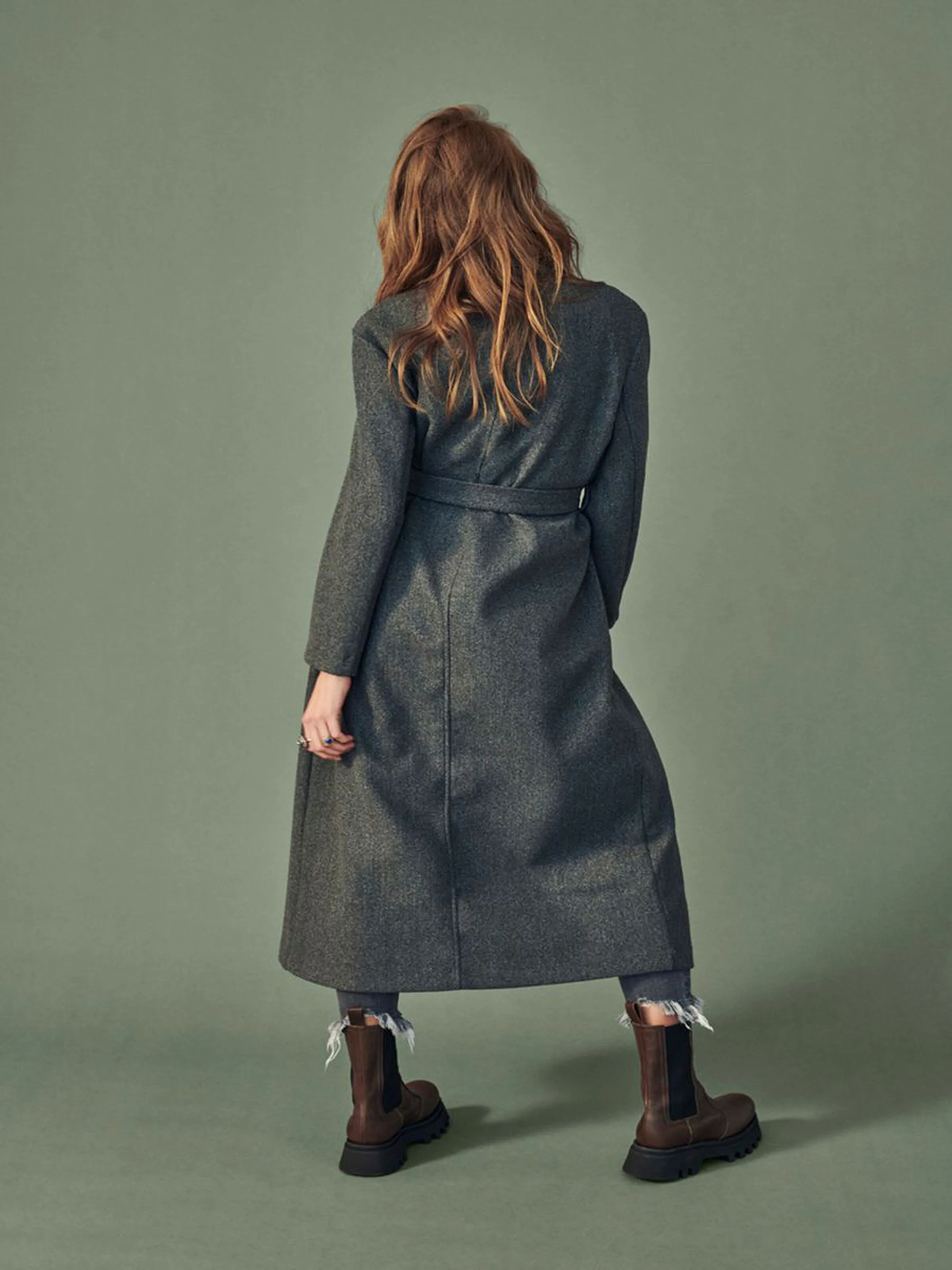 coat ONLY Trillion Belt X-Long Coatigan CC Pnt - Medium Grey Melange - women´s