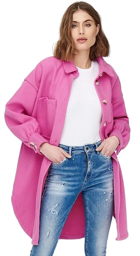 coat ONLY Trillion Oversize Shacket - Pink Flambé - women´s