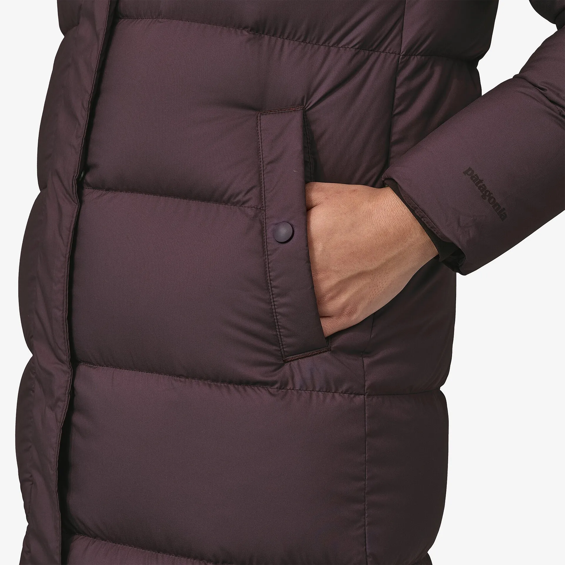 coat Patagonia Silent Down Long - Black - women´s