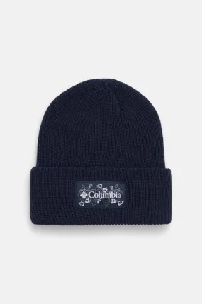 Columbia beanie Lost Lager II navy blue color thick knit 1975921