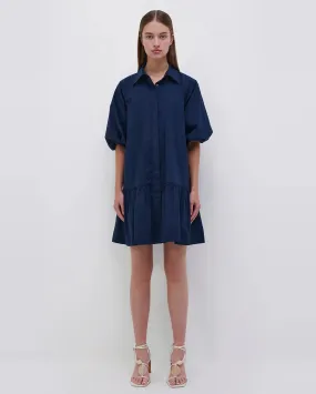 CRISSY COTTON POPLIN DRESS / MIDNIGHT