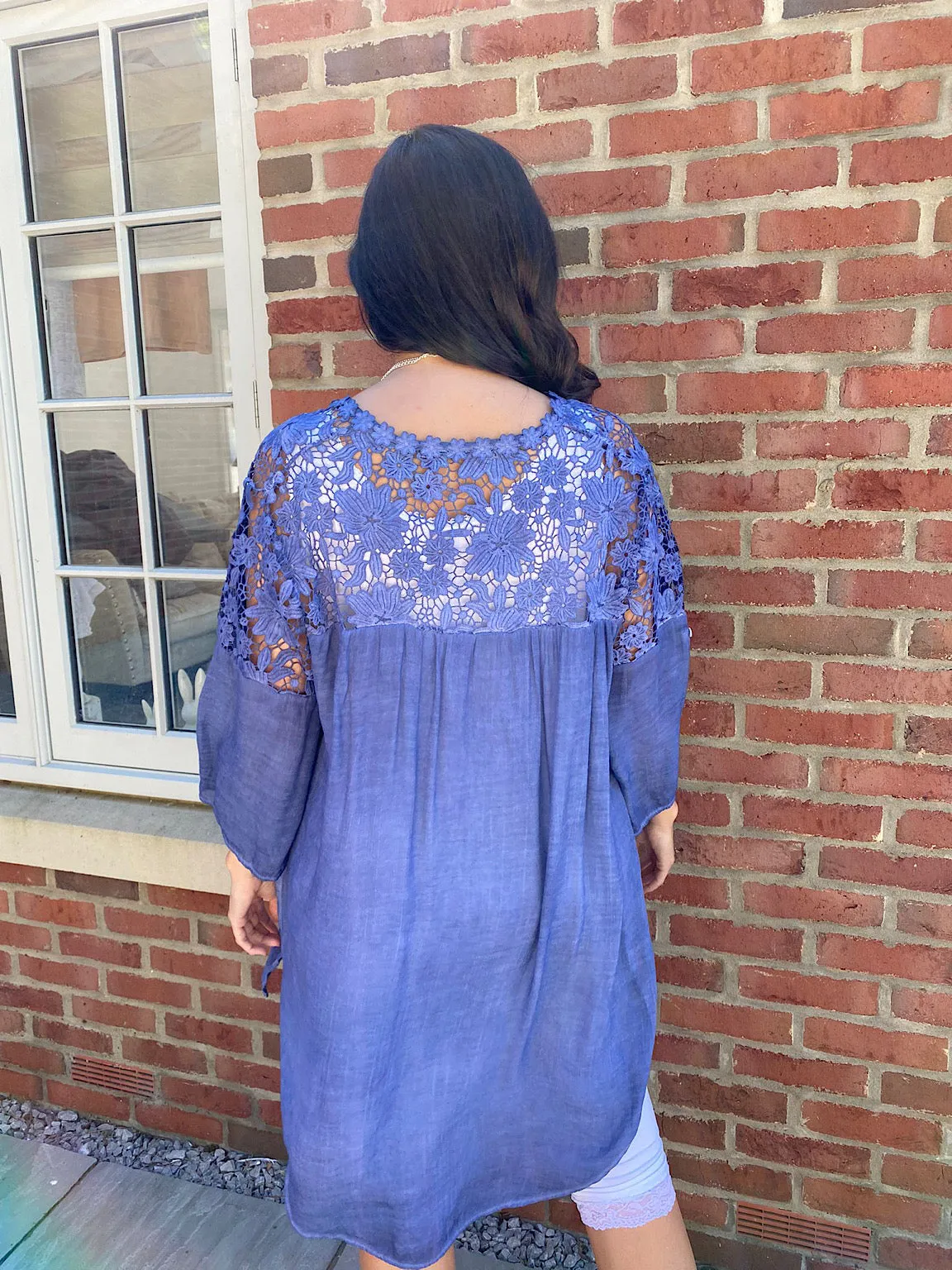 Crochet Lace Button Top Susan