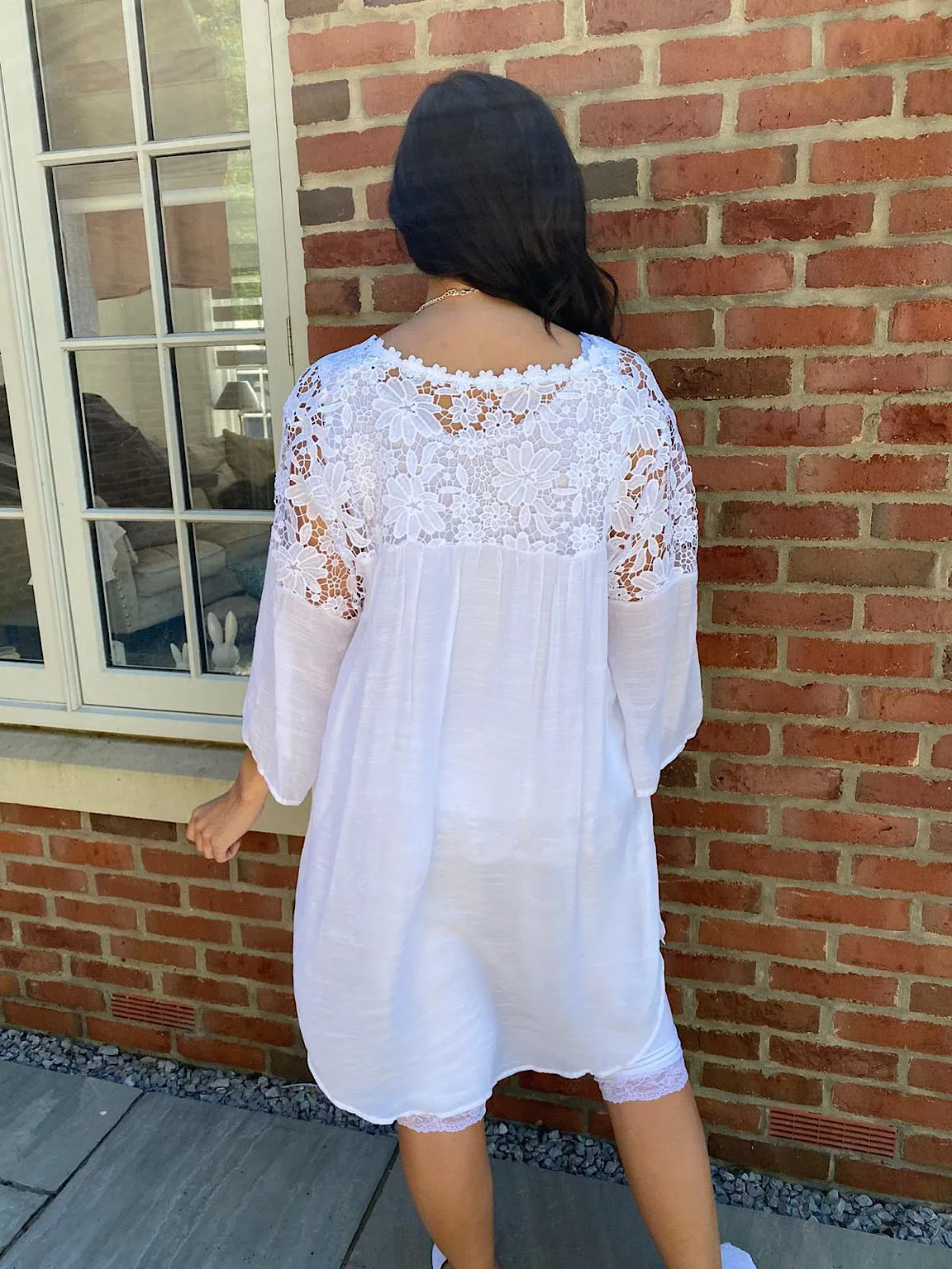 Crochet Lace Button Top Susan