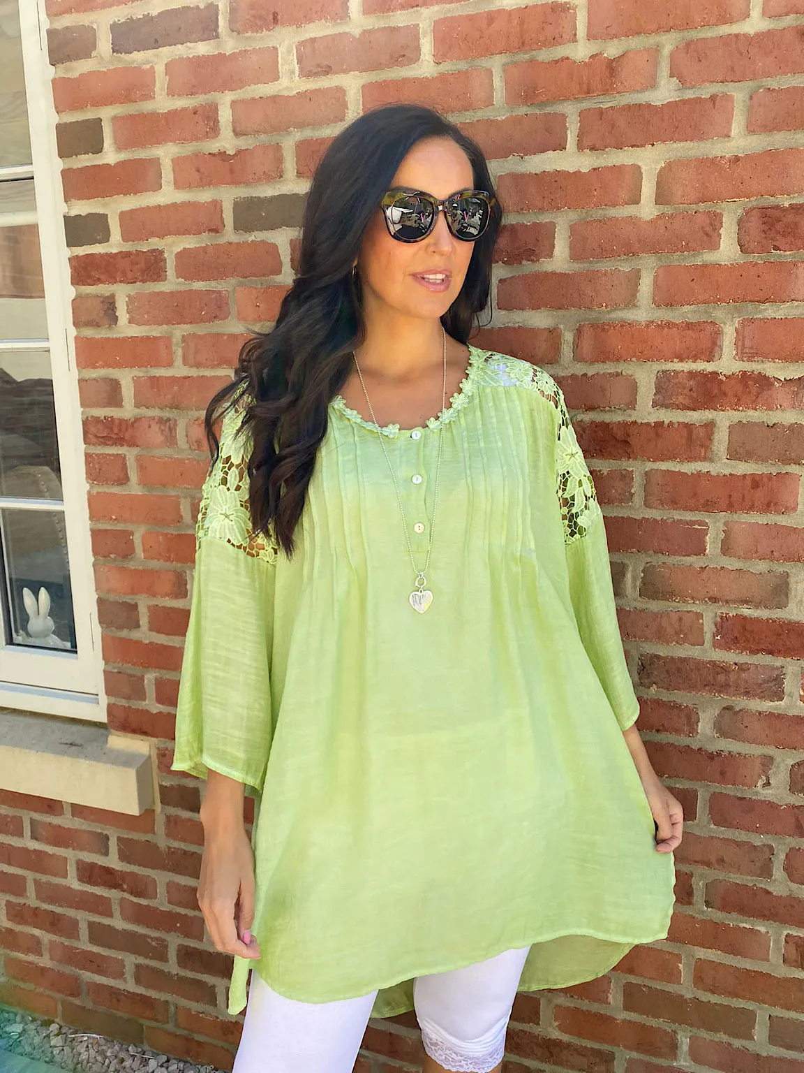 Crochet Lace Button Top Susan