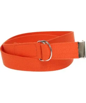 CTM Cotton Web Belt with D Ring Buckle