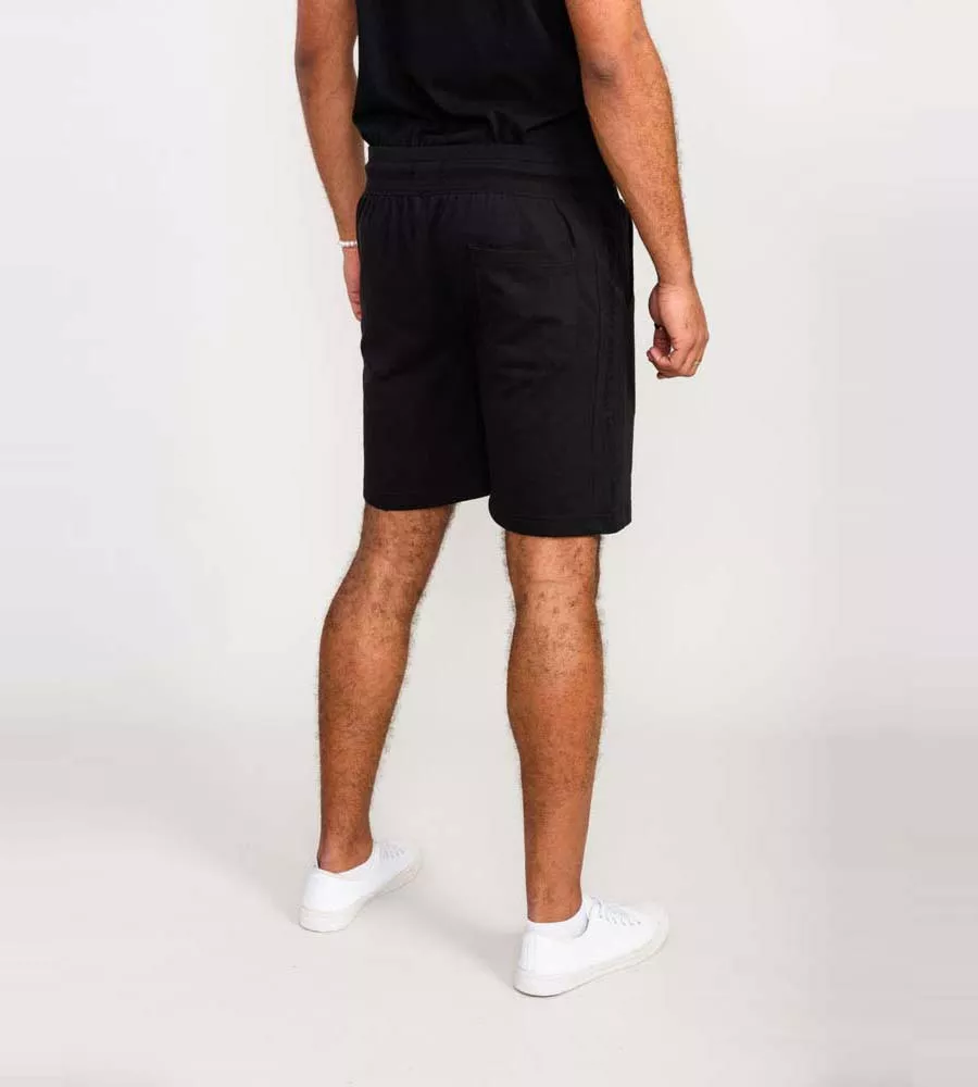 D555 Mens Black Couture Shorts With Elasticated Waistband (HOLBROOK)