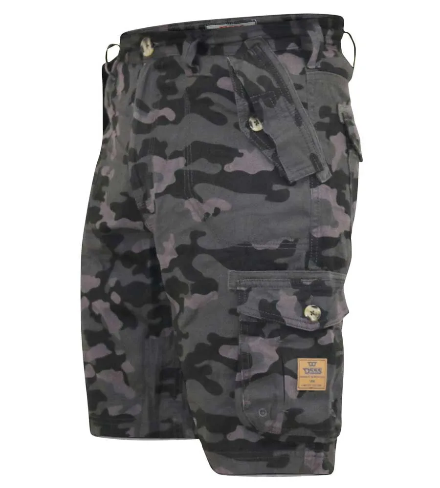 D555 Mens Camouflage Print Cargo Shorts (ZAVIER)