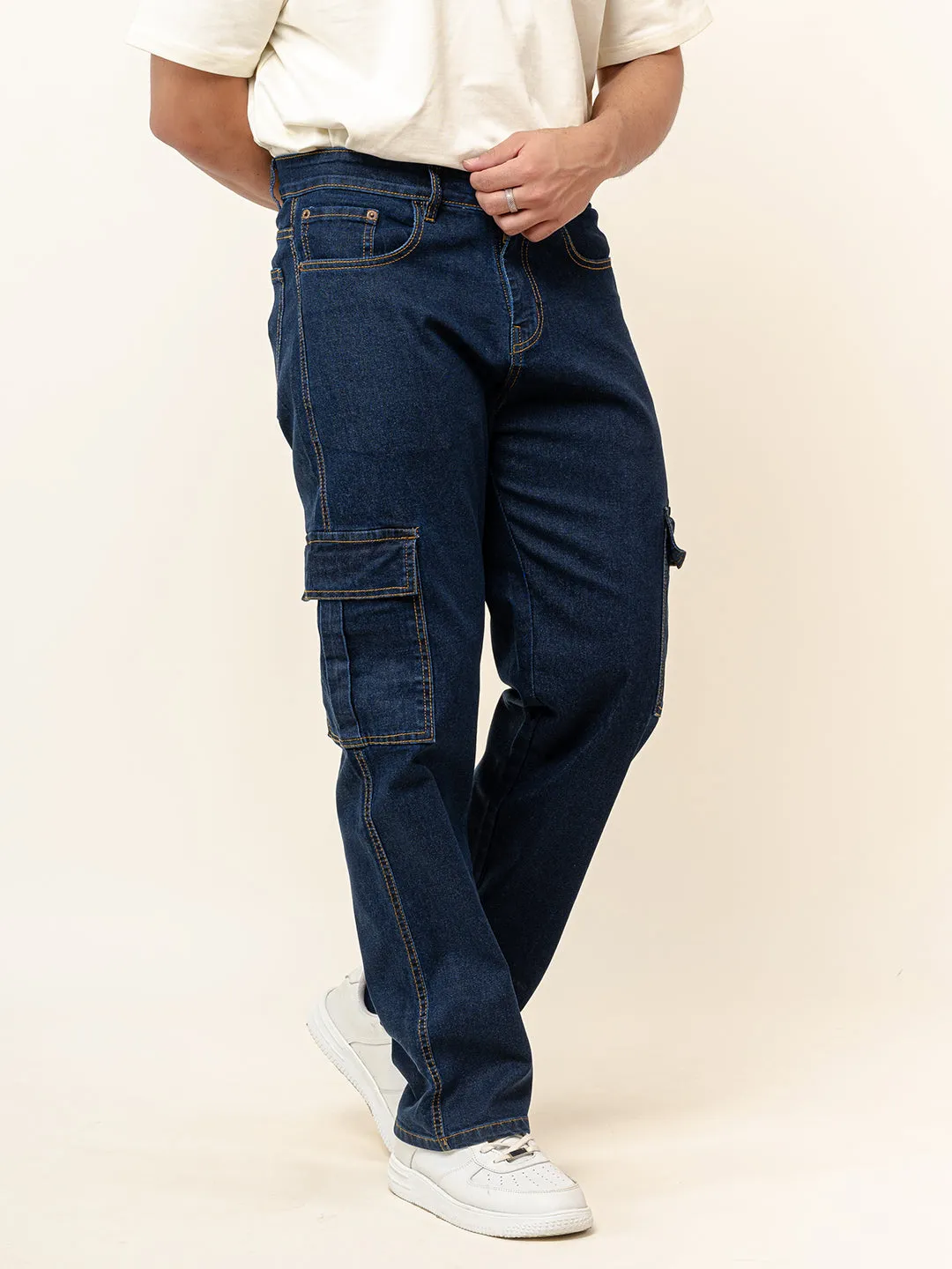 Dark Blue 6 pocket Denim jeans