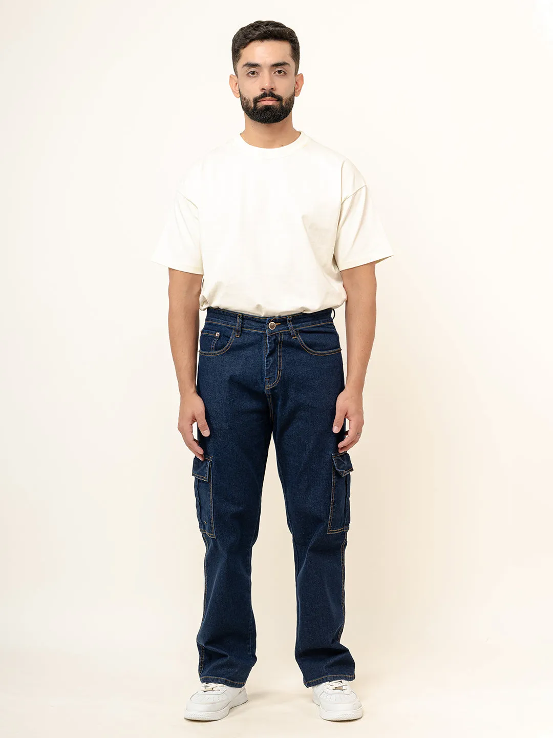 Dark Blue 6 pocket Denim jeans