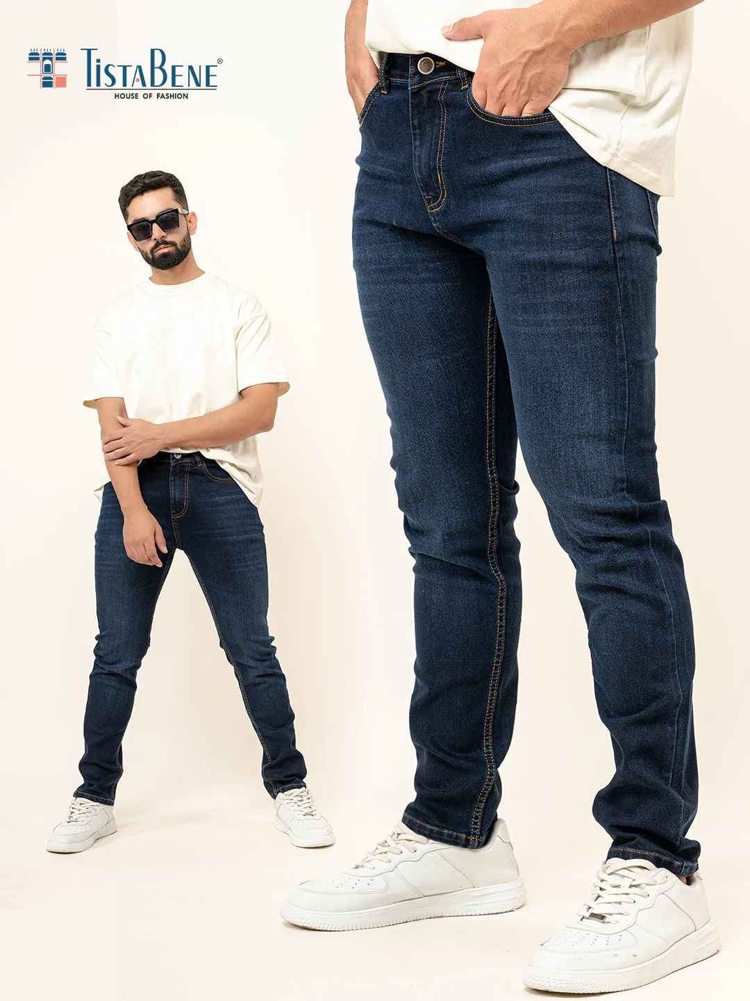 Dark Blue Slim Fit Denim Jeans