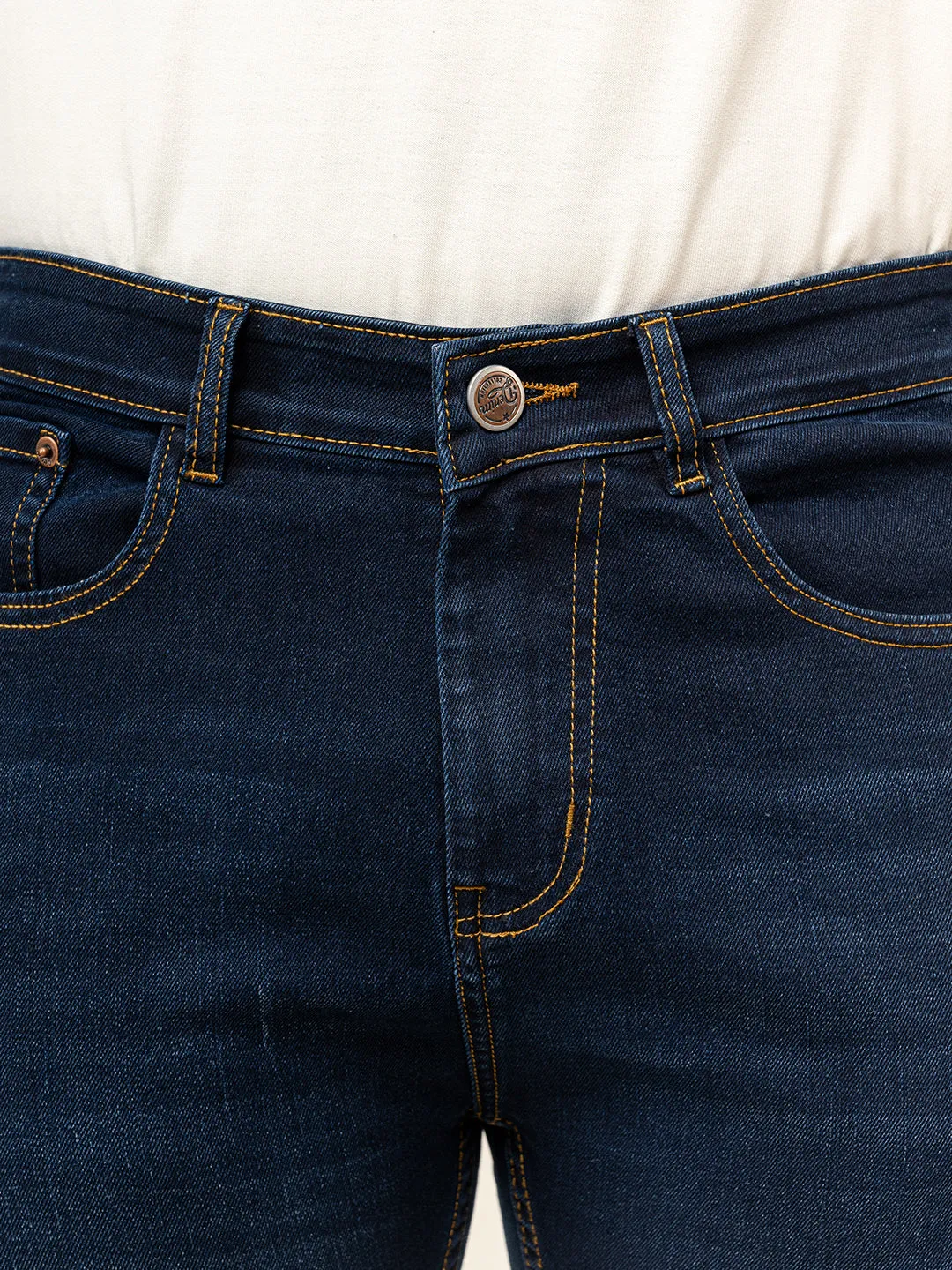 Dark Blue Slim Fit Denim Jeans