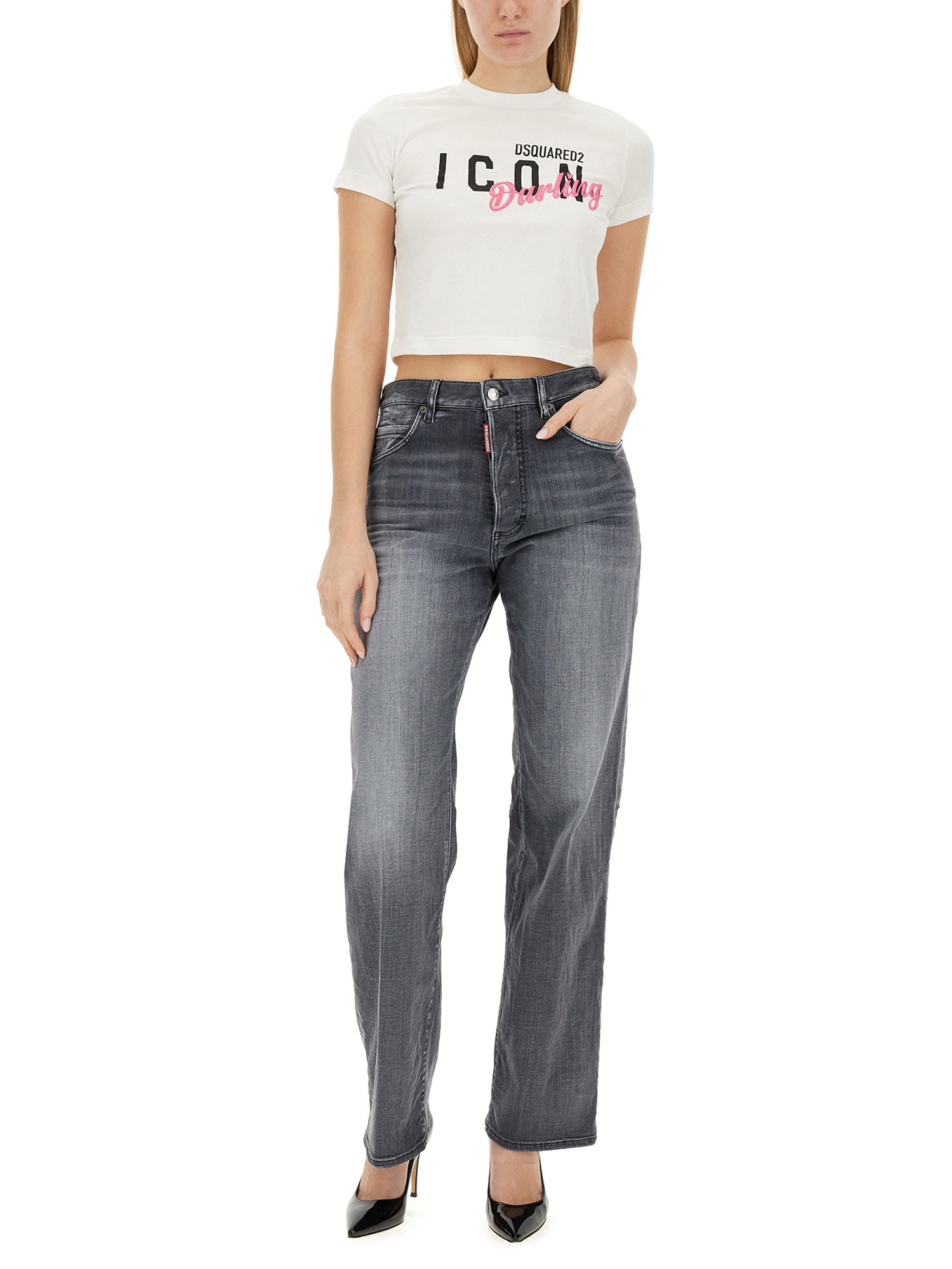 DSQUARED    SAN DIEGO COTTON DENIM JEANS