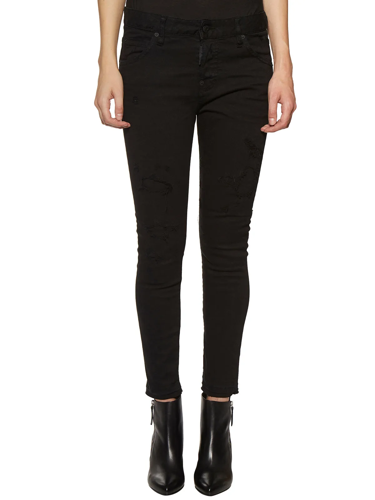 Dsquared2 Logo-Patch Slim-Cut Jeans