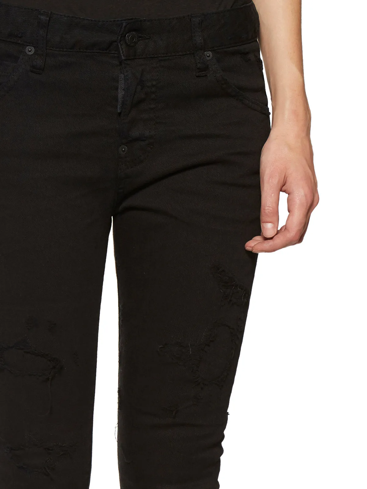 Dsquared2 Logo-Patch Slim-Cut Jeans