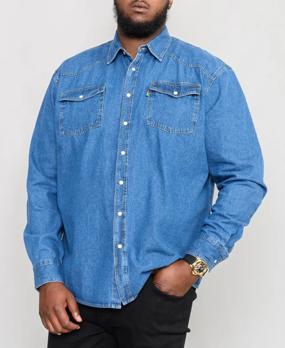 Duke Western Denim Shirt Blue Regular Fit