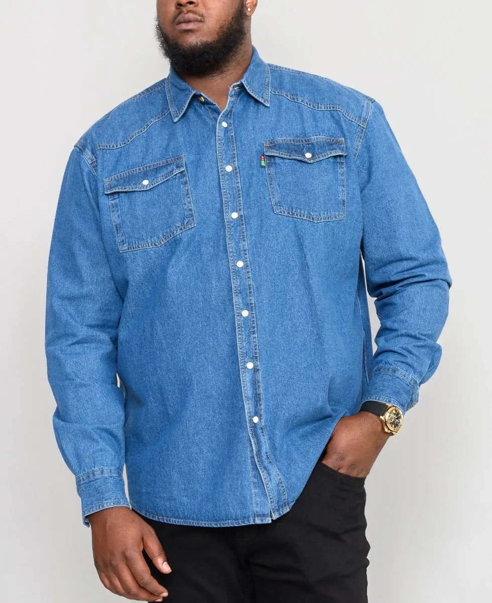 Duke Western Denim Shirt Blue Regular Fit