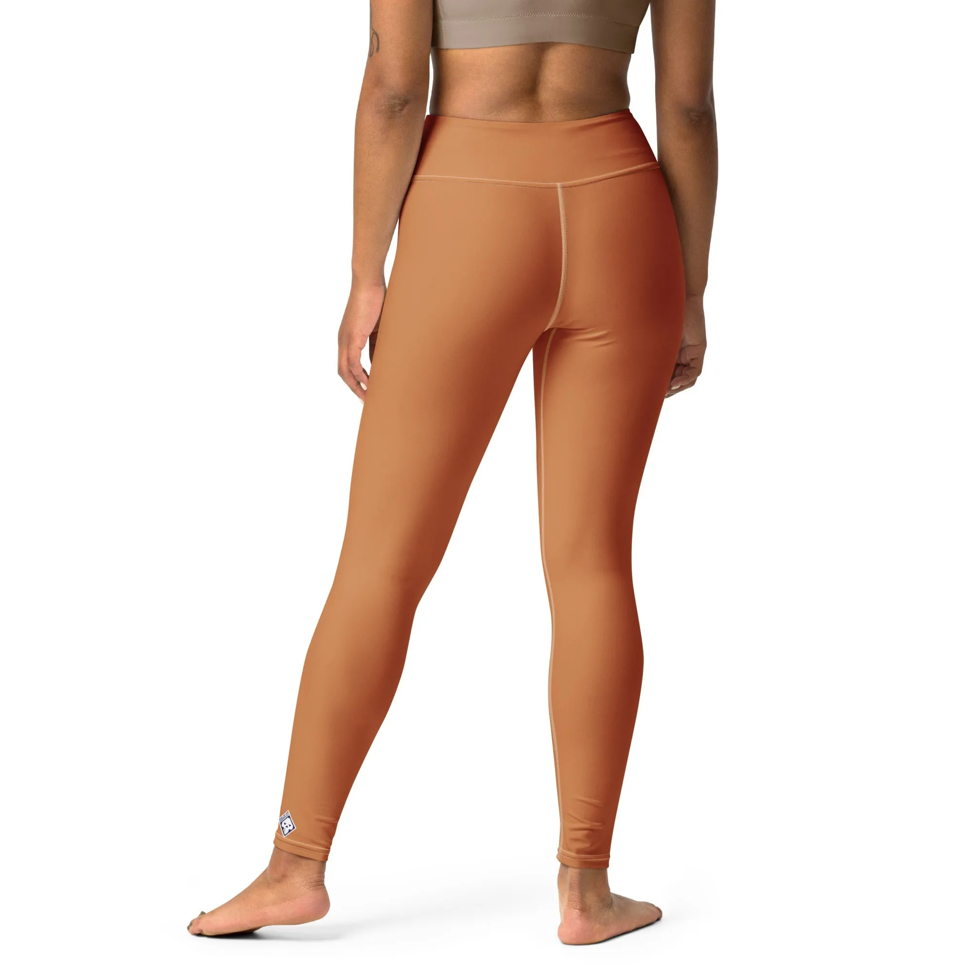 Effortless Movement: Women's Solid Color Yoga Pants - Raw Sienna