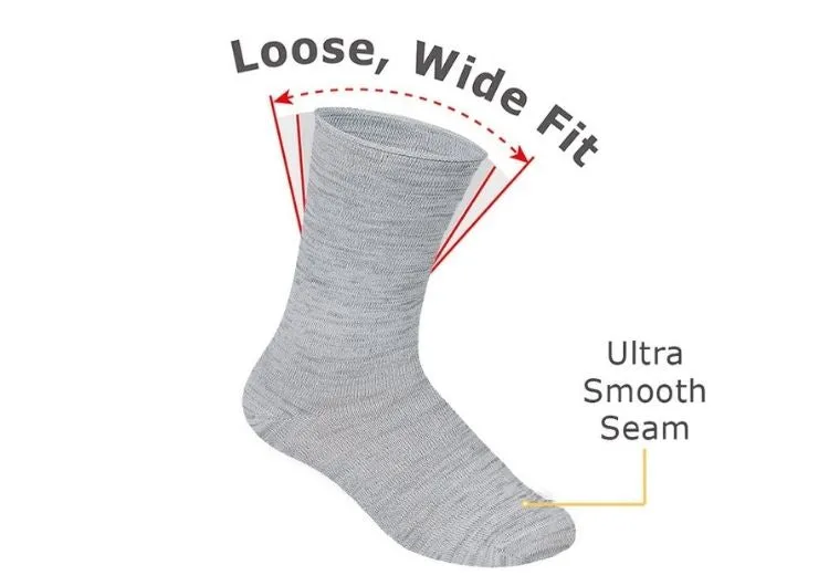 Extra Roomy Socks (Thick) - Gray