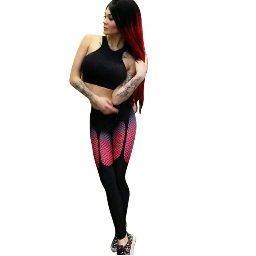 Fitness Leggings Plaid Stretch Skinny Women Work Out Sweatpants Slim Casual Workout Clothes Ropa Deporte Mujer#1521 SM6