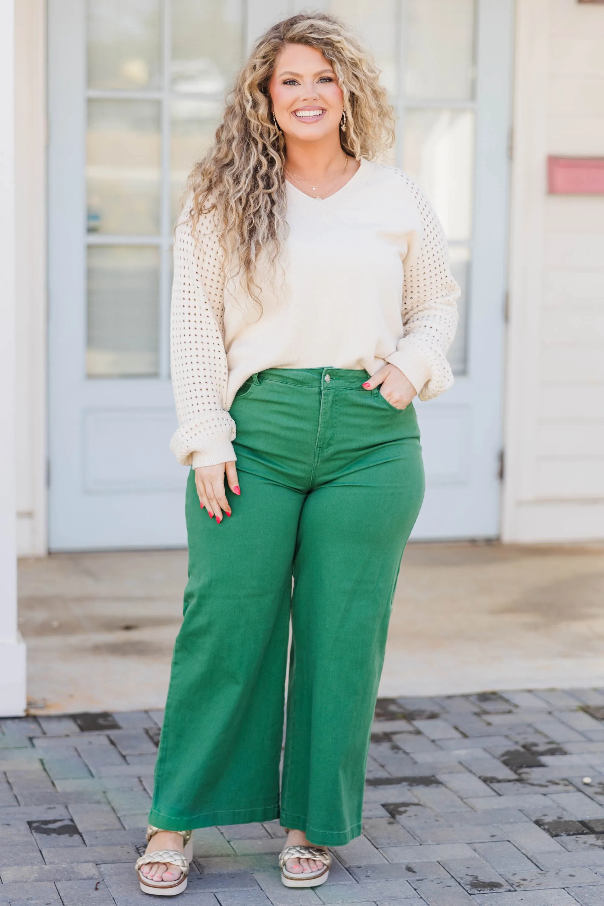 Fits Just Right Jeans, Green