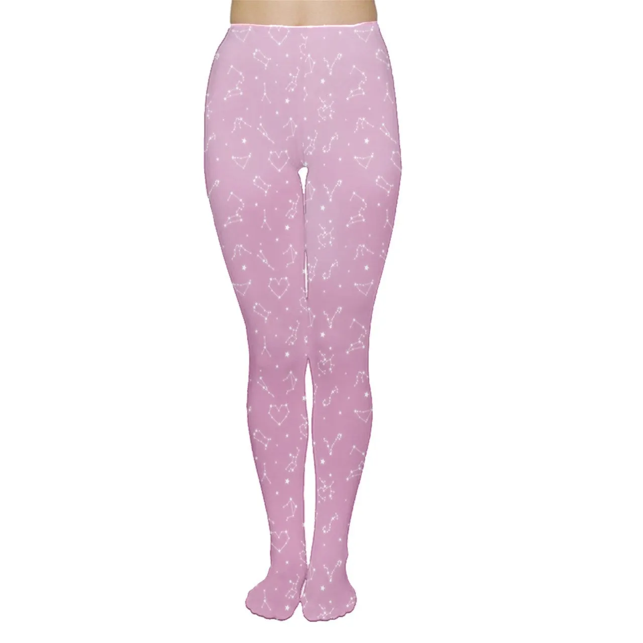 Fluffy Constellation Pink Tights