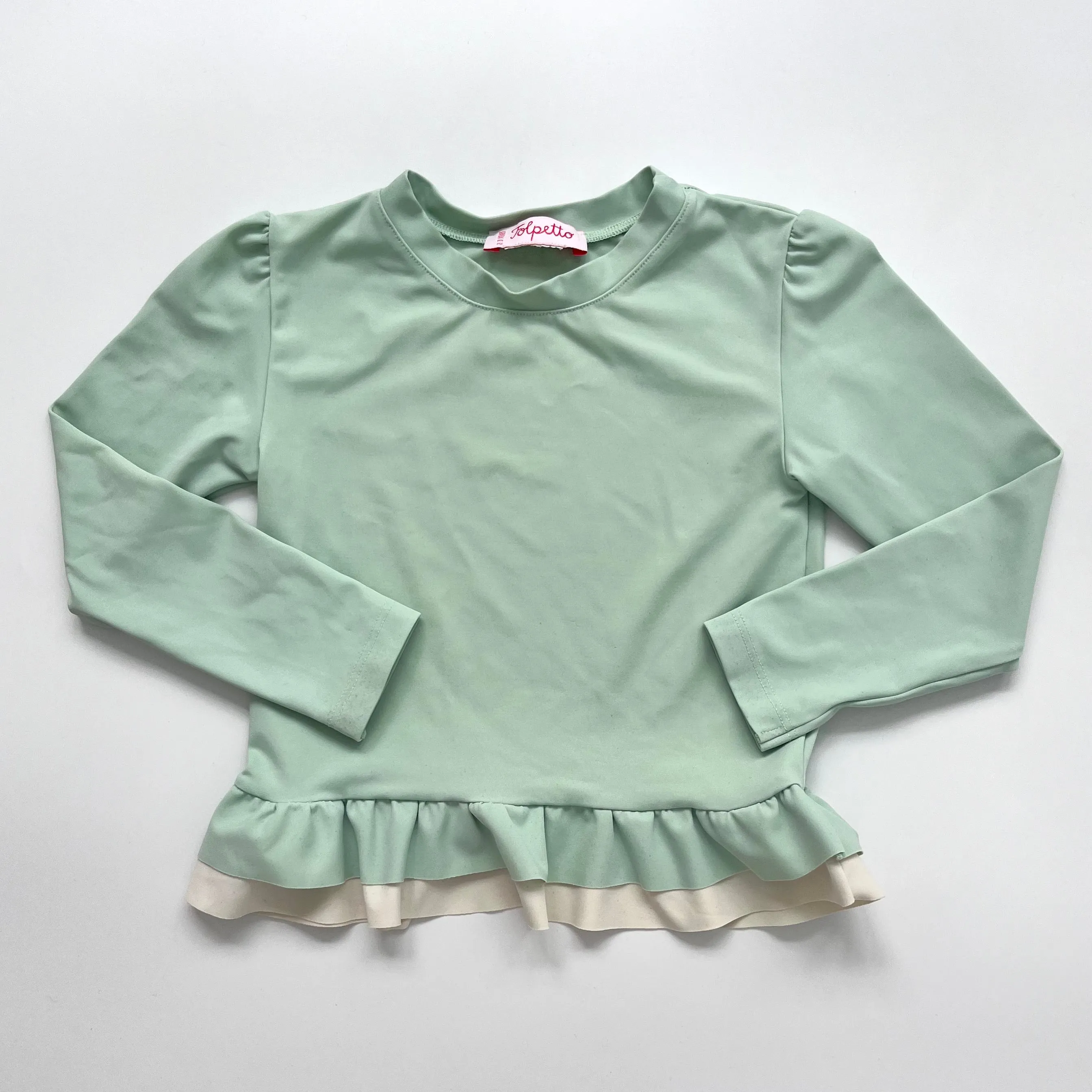 Folpetto Mint Green Rash Guard: 11-12 Years