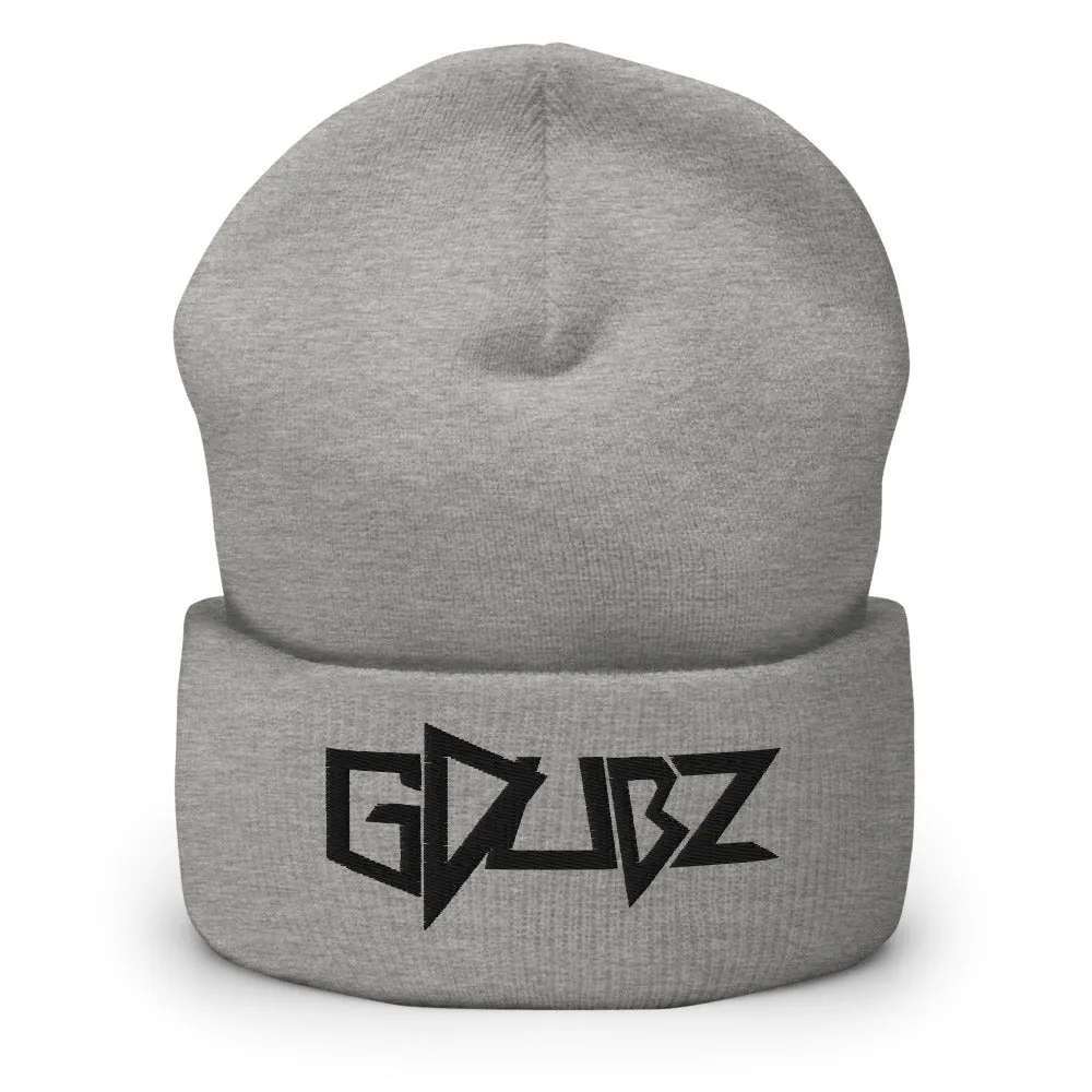 GDUBZ WHITE CUFFED BEANIE