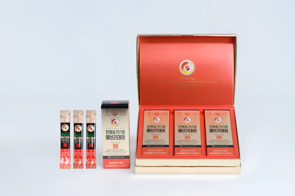 Heaven Grade 351 Black Ginseng Everyday 10ml 30 Sachets Extracts Drink Liquid Tea Premium Korean 6 Years Old Health Supplements 